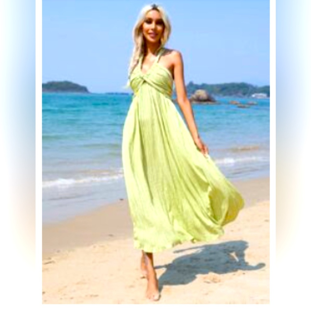 2 for $25!! Boho Halter Neck Backless Maxi Dress